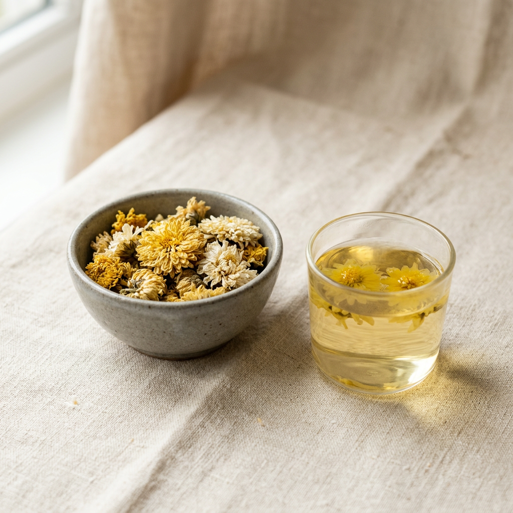 Chrysanthemum Flowers (菊花) — dried whole dried flower, traditionally used for rest and calm and everyday soups and teas