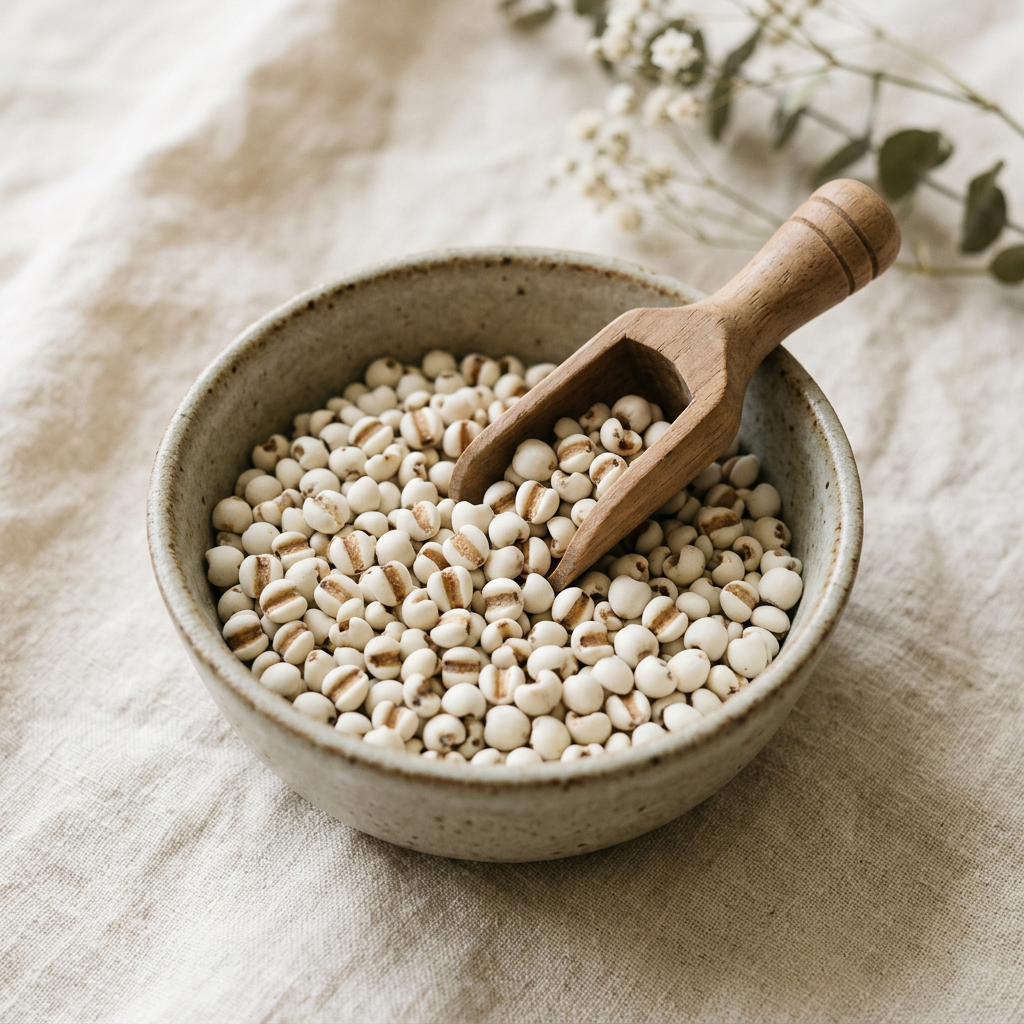 Job's Tears (Coix Seed) (薏苡仁) — dried polished whole grain, traditionally used for digestive comfort and everyday soups and teas for Digestion & Comfort
