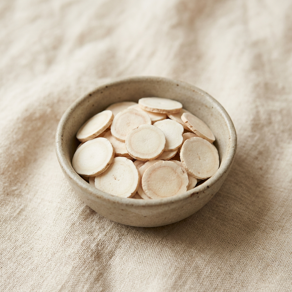 White Peony Root (白芍) — dried thin sliced root, traditionally used for women's wellness